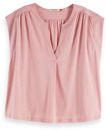 Scotch & Soda Drapey V-Neck T-Shirt Camiseta Mujer (Pack de 1)