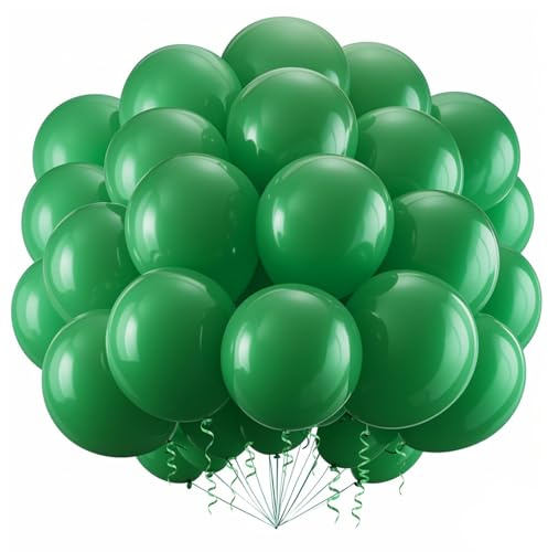 Luftballons Grün,100 Stück 12 Zoll Ballons Grün,Grüne Helium Ballon für Ballonbogen oder Ballongirlande Geburtstags Partyballon Hochzeits Babyparty Graduierung Party