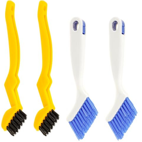 4Pcs Grout Tile Brush Grout Cleaning Brush Narrow Stiff Stain Cleaner Tile Joint Brushes Joint Scrubber Grout Mould Cleaning Brush for Kitchen Bathroom