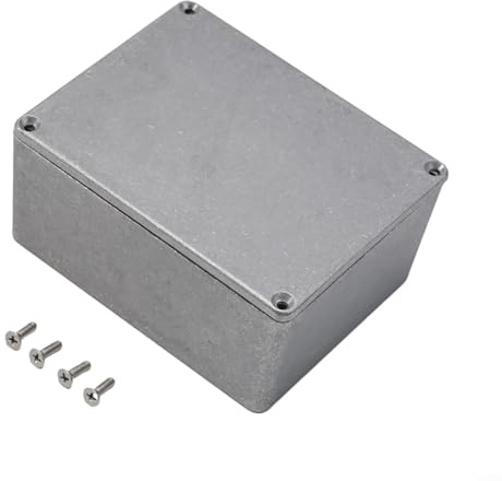 Sisinkal Aluminium-Druckguss-Projektbox, elektronisches Gehäuse, IP54, wasserdichtes Metallgehäuse mit Schrauben für DIY-Instrumenten-Leiterplatte 1590A 1590B 1590BB (1590C (120 x 94,5 x 50 mm))