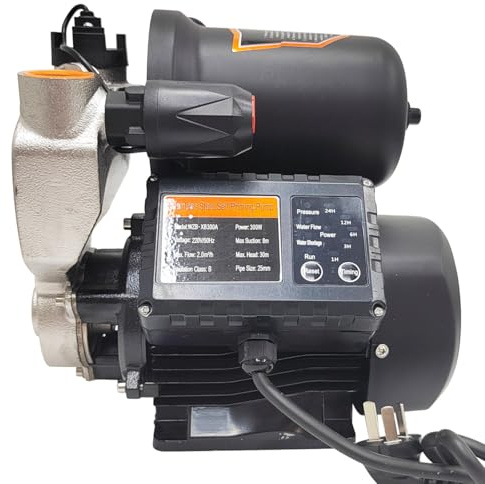 INTBUYING 300W 100ft High-lift Self Priming Water Pressure Booster Pump Stainless Steel Jet Pump Automatic Booster System with Pressure Tank 220V for Whole House,Garden,Solar,Shower Pressurization