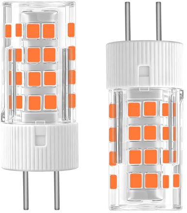 LUHMQ G5.3 LED Birne, GU5.3 Bi-Pin Sockel MR16 LED Lampen,AC/DC 12V-24V,3W=30W – für Spotlight Track Lighting, Landschaftsbeleuchtung, Reflektorlampe Clear Glass Lens Design (Warmweiß 3000k, 2 Stück)