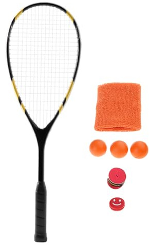 ZYKEJJDDAK Racchetta da squash con telaio in lega di alluminio Racchetta professionale per principianti Racchetta da allenamento con impugnatura ergonomica Racchetta da squash resistente agli urti per