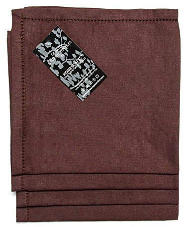 HOMESCAPES - Servilletas de Mesa de algodón, Juego de 4, Ropa de Mesa, Color marrón