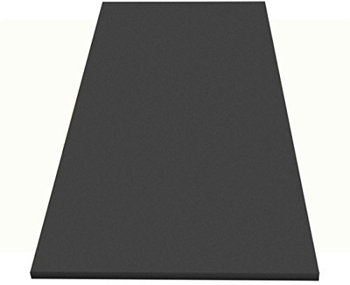 Schaumstoff FSE (flammhemmend nach Din: MVSS302) - glatt, ca. 100x200x6cm, in der Farbe Anthrazit Schwarz I Akustik I Dämmung I Verpackung I Schall I Schutz I Basteln usw.