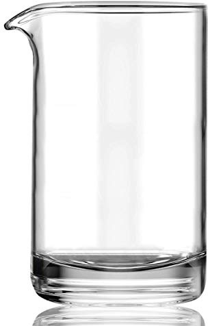 Cocktail Mixing Glass with Seamless and Handblown Construction - Old Fashioned Bar Mixer Glass - Plain Design