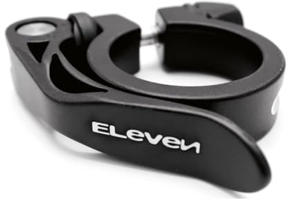 Sattelklemme Eleven Aluminium, Durchmesser 35 mm, schwarz/silberne Kanten, mit Schnellspannhebel