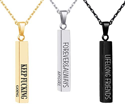 MissChic Namenskette, Silber Personalisierte Kette,18K Rosegold/Gold Vergoldet Kette mit Name, Geschenk für Freuen, Herren, Freundin, Freund