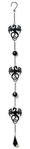 Alchemy Gothic Wyvrex Drache Hängende Dekoration (Schwarz) - Windspiel - 85,1 cm x 8 cm x 33,5 cm