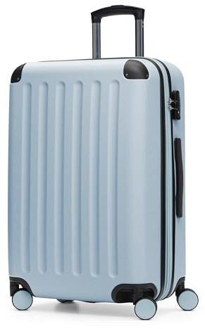 Hauptstadtkoffer Spree - Mittelgroßer Hartschalenkoffer, TSA, 4 Rollen, Koffer, Trolley, Rollkoffer, Reisekoffer, Volumenerweiterung, 65 cm, 74 Liter, Pool Blau