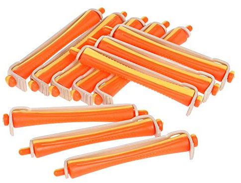 POFET 12 Stück Wave Rods Salon Haarrolle Gummiband Curling Lockenwickler Dauerwellen Friseur Styling Rods DIY Haarwerkzeug - 10 mm