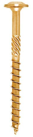 HKB ® Spanplattenschrauben mit Tellerkopf, Tellerkopfschraube, Holzbauschraube, Sparrenschraube Bohrspitze und Frästeil, 6 x 200mm, Torx, 50 Stück, gelb galvanisiert, TX 30, 1A Qualität,
