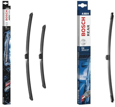 Bosch Aerotwin A206S Scheibenwischer Set für Frontscheibe, 650mm/475mm & A332H für Heckscheibe, 330mm