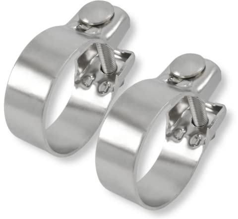 2x Auspuffschellen ø von 34 bis 82 mm Edelstahl Breitbandschellen Klemme Bandschelle Rohrschelle (50,5 mm (49-52mm))