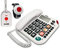 G-TELWARE MAXCOM KXT481SOS 2023-2024er Modell Haus Notruf Seniorentelefon mit Funk-SOS-Sender, Festnetztelefon - 1 Armbandsender + 1 Handsender mit Schlaufe, Carbonschwarz, Standard
