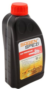KS Premium - Olio per Catena Motosega 1 Litro - Per Motoseghe Elettriche e a Batteria - Olio Minerale