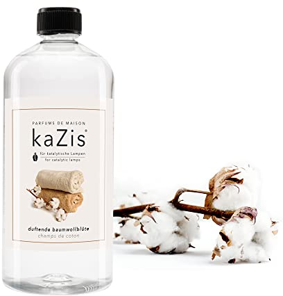 KAZIS® | Champs de Coton – Duftende Baumwollblüte | 1 Liter | Für alle katalytischen Lampen | 1000 ml Raumduft