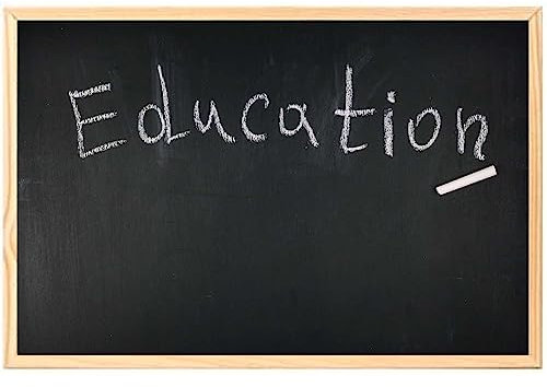 ACAN Tradineur - Pizarra negra, tiza blanca y borrador, marco de madera, fácil de borrar, incluye hembrillas para colgar, pared, ideal para colegios, oficinas, 40 x 60 cm