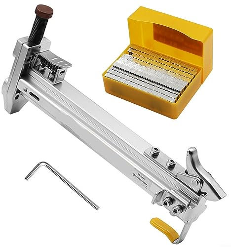 ST18 Kit de clavadora, grapadora manual para carpintería, engrapadora de marcos de fotos para muebles, suelo, sofá, marco de fotos para enmarcar clavadora con clavos