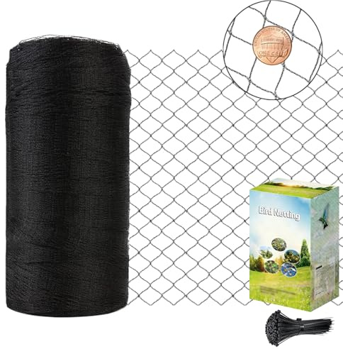 POYEE 20 x 20 FT Bird Netting for Garden Woven Mesh Garden Netting for Plants, Vegetable, Fruit Trees, Blueberry Bushes, Strawberries Against Birds, Deer, Squirrels and Other Animals