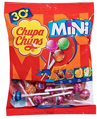 CHUPA CHUPS - Mini Sucettes Fruits 180G - Quatre Articles