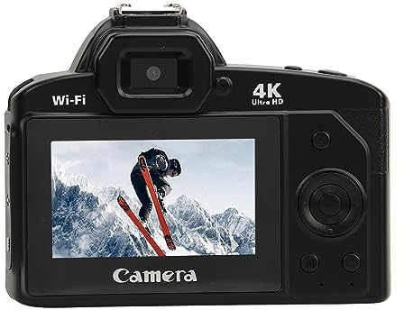 Tangxi Digitalkamera, 4K 64MP HD Nachtsicht Videokamera, 16X 3 Zoll IPS Farbdisplay Vlogging Kamera mit Filterfunktion, Computerverbindung, 120° Weitwinkel