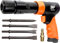 WP WORKPAD Kit de cincel neumático con Martillo de Aire comprimido WORKPAD con cinceles de 4 Piezas con cincel neumático con Soporte de Cambio rápido para Cortar, pelar, desincrustar, Separar y más.