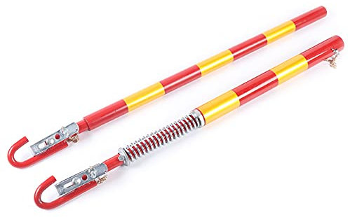 HPDTZ Abschleppseil Abschleppstange Anhängerkupplung für Pkw, Abschleppstange Pannenhilfe Zugentlastung Feder Dämpfung 5t 175cm 8,7kg Rot Gelb Stahl Auto SUV