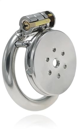 Flat Chastity Cage Male Chastity Cage Small Metall Mit Metallröhre Peniskäfig Edelstahl Klein Cock Cage Keuschheitskäfig Herren Extrem Sex Spielzeug Für Paare (45MM)