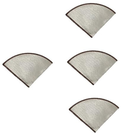 jojofuny 4pièces Filtre à Café Réutilisable Inox Dripper Cône Pour Accessoire De Préparation De Café Et Avec De Filtration Fine