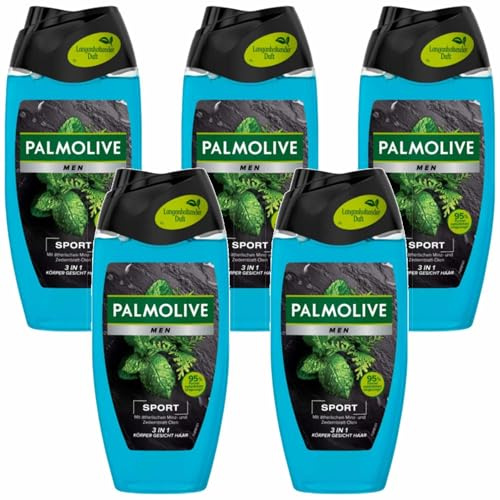 Palmolive Men Duschgel 3in1 - Sport - mit ätherischem Minz- und Zedernöl - 6er Pack (6x 250ml)