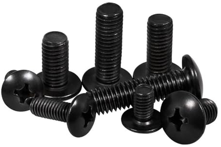 Wildeep 50PCS M3 M3.5 Length 3-30mm Cross Recessed Cheese Head Screw Black Plated Carbon Steel Screw(30mm,M3x50pcs)