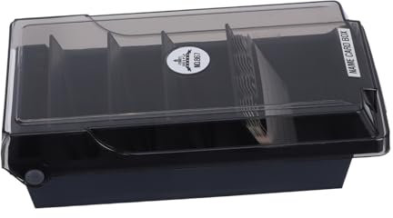 Tofficu Visitenkartenhalter-organizer Visitenkartenbox Zur Aufbewahrung Karteikartenbox Für Kategorisierung Buch-design Mit Trennwänden Visitenkarten-ordner Für Schreibtisch
