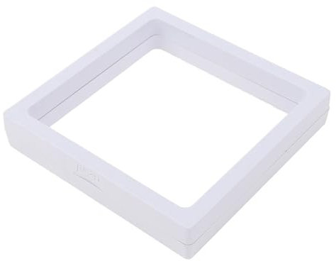 WJLYDM 3 stücke PE Film Schmuck Lagerung Box Brosche Münze Edelsteine ​​Schmuck Lagerung Box Ausstellung Dekoration Transparent Schwimm Ring Fall(White 7x7cm)