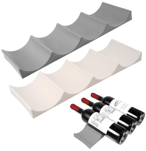Pack de 2 botelleros, botellero nevera, botellero nevera, botellero apilable, botellero frigorífico cocina, mueble despensa, botellero (2 colores)