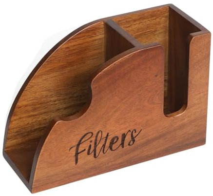 FytStycale Kaffeefilterhalter aus Holz, Organizer, Ständer für kegelförmige Kaffeefilter, Ständerbox für das Bauernhaus
