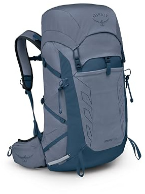 Osprey Tempest 33L Women's Lightweight Hiking Backpack - Daypack for Travel & Camping, Anchor Blue/Atlas
