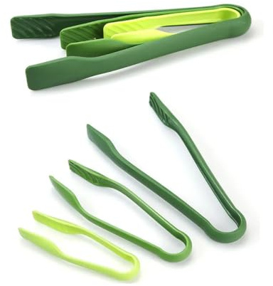 Kitchen Tongs – Silicone Tongs, Tongs Spoons, and Food Clips for Air Fryer & Kitchen Utensils Set
