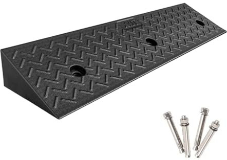 Bordsteinrampen for Autos, Schwellenrampen, Bordsteinrampen, Gummi-Kunststoff-Rollstuhlrampen, rutschfeste Oberflächen, tragbare Schwellenrampen for Auffahrt-Rasenmäher(100x25x5cm/39x10x2in)