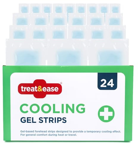 SOL 24pk Migraine Cooling Patches for Adults – Immediate Relief Cool and Soothe Headache Strips, Gentle Non-Medicated Care, Soft on Skin, Long-Lasting, Multi-Purpose, Convenient and Travel-Ready