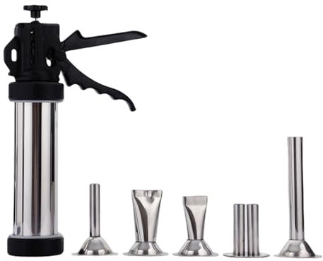 Manual Sausage Maker Metal Meat Stuffer Filler Hand Operated Sausage Filling Tool Household Sausage Stuffer with Nozzles