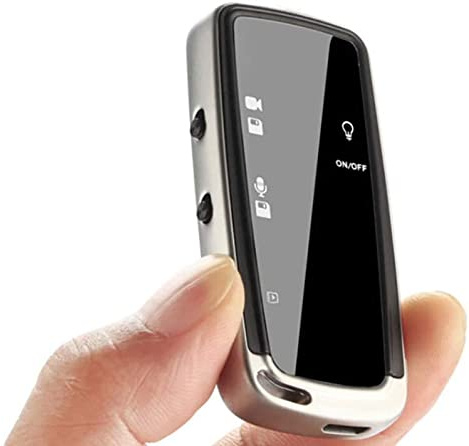 AntDau71® Mini grabadora de voz espía con cámara HD 1080p – Microcámara oculta USB-C – LED desactivable – Grabación de audio y vídeo – Llavero falso – CW785