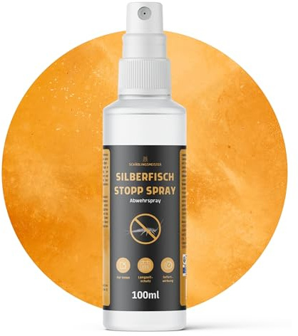 Silberfisch Stopp Spray – 100 ml – Hochkonzentriertes Repellent gegen Silberfische – Langanhaltender Schutz bis zu 12 Wochen – Für Badezimmer, Küche & Abstellraum – Silberfischabwehr – PT19