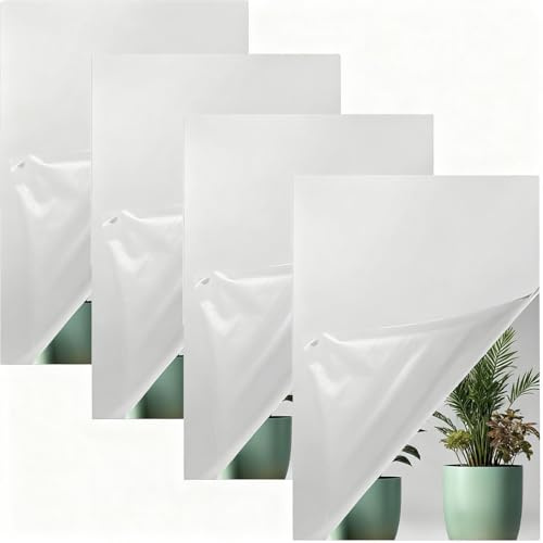 4 Stück Acryl Spiegelfliesen Selbstklebend, 20 X 30cm Flexibler Spiegelfolie Wandspiegel, HD Klebespiegel 2mm Dicke, Spiegel zum Aufkleben, Dekospiegel für Wand Wohnzimmer Schlafzimmer Badezimmer