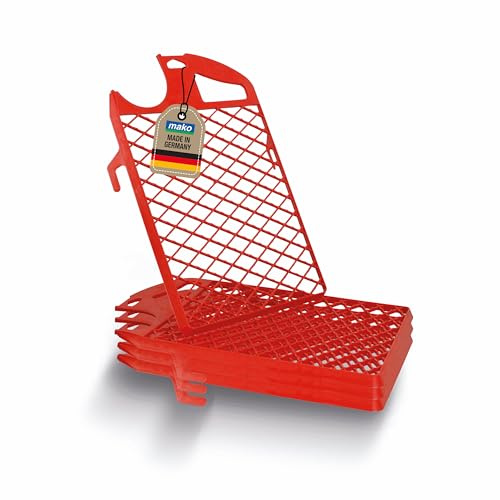 4X mako Abstreifgitter easyCLEAN 21 x 25 cm – Farbabstreifgitter aus Recycling-Kunststoff – Bruchsicher & leicht zu reinigen – Abtropfgitter für Farbe – Malergitter, Farbgitter