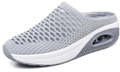 Hatme Orthopädische Hausschuhe Schuhe, Orthopedic Slippers Women Diabetic Laufschuhe (Grau,40 EU)
