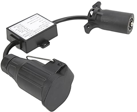 ERYUE Connettore del Rimorchio, Connettore per Auto in Plastica US VEICOLA USA LAMA a 7 Vie per Convertitore Rotondo a 13 Pin Europeo, Progettazione di Plug e Giochi, Compresa il