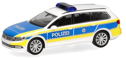 Herpa Modellauto VW Passat Variant Polizei Bremen, Miniatur im Maßstab 1:87, Sammlerstück, Made in Germany, Modell aus Kunststoff