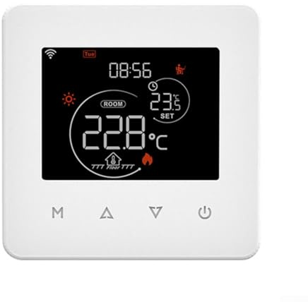 ZMdooreasy Termostato WiFi para MOES para Tuya con control de voz para agua, eléctrica, caldera de gas y sistemas de calefacción de suelo con función de temporizador (calentamiento de agua)