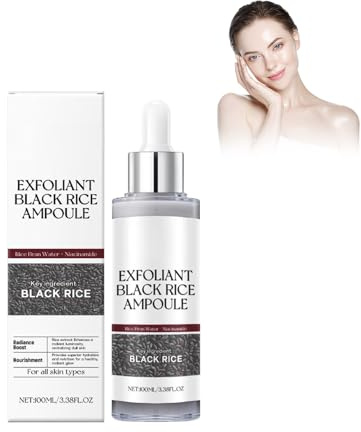 Exfoliant Noir au Riz Noir 100 ml – Gel Peeling Doux pour le visage et le Corps – Nettoyage naturel du visage – Élimine les points noirs et les impuretés